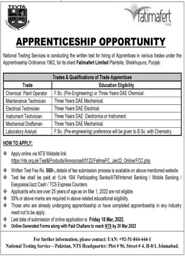Apprenticeship's opportunity in FFC  private jobs ffc